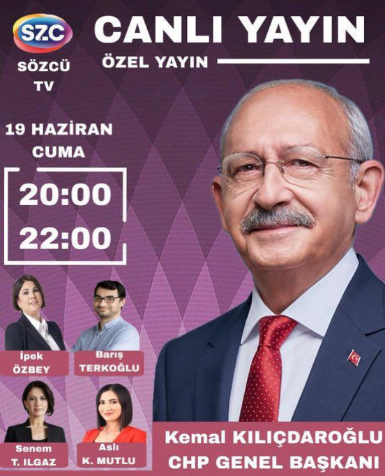 Kılıçdaroğlu Sözcü TV'ye çıkıyor... Afişte var tanıtımda yok! Gerçek bakın ne çıktı - Resim : 1