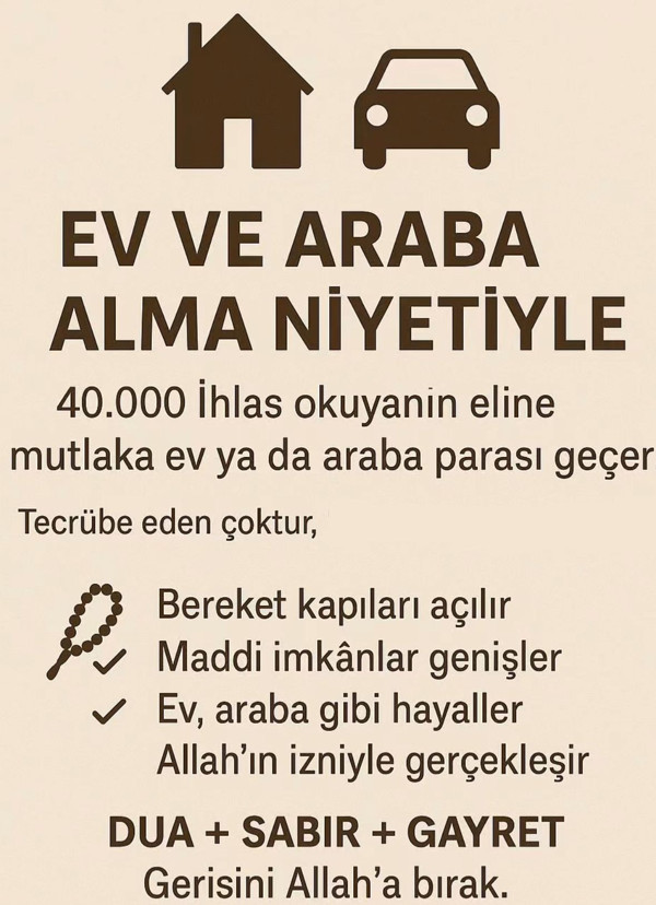 ARABA ALMA DUASI: Araba almak için dua! Denenmiş en etkili yeni araba alma duası, zikir ve esma