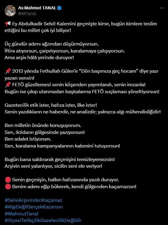 Tanal arşivi açtı; Selvi'nin Fethullah Gülen'e yazdığı yazıyı paylaştı: Sicilin seni ele veriyor! - Resim : 2