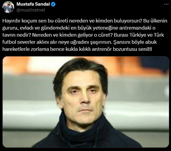 Arda Güler'e sahip çıkan Mustafa Sandal'dan Montella'ya şok sözler: Kukla kılıklı antrenör bozuntusu - Resim : 1