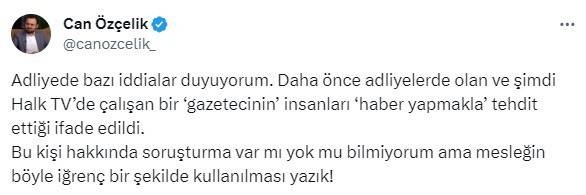 Halk TV’deki ‘gazeteci’den ‘haber yapma’ tehdidi! - Resim : 1