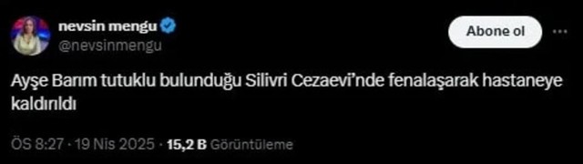 Menajer Ayşe Barım hastaneye kaldırıldı! Cezaevinde fenalaştı... - Resim : 1