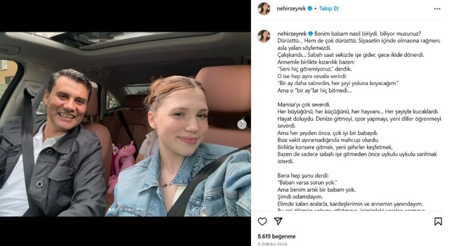 Nehir Zeyrek'ten babası Ferdi Zeyrek'e veda paylaşımı! 'Toparlanmalıyız ki, hesabını sorabilelim' - Resim : 3