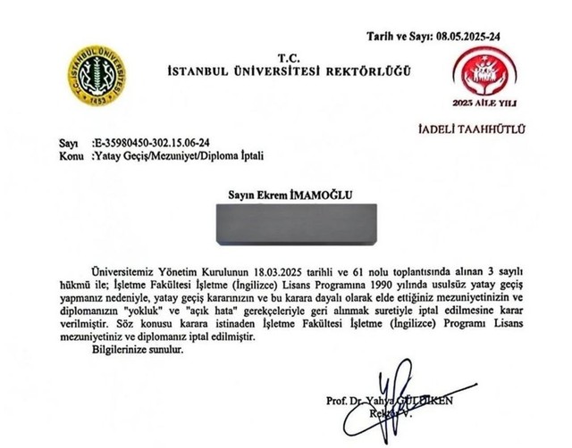 YÖK'ten 'İmamoğlu' hamlesi! İstanbul Üniversitesi Rektörü Bülent Zülfikar'a soruşturma... - Resim : 2