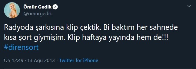Ömür Gedik'ten tepki çekecek "kısa şort" tweeti - Resim : 2