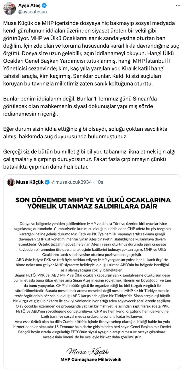 Ayşe Ateş’ten kendisini hedef alan MHP’li vekile yanıt! ‘Sanık sandalyesine oturtan ben değilim…’ - Resim : 1