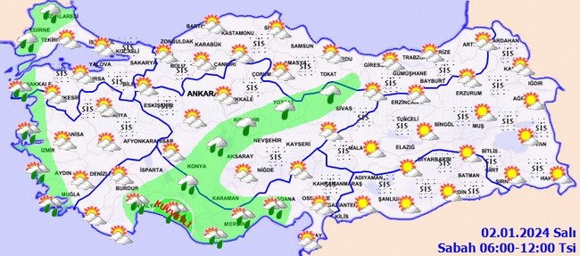 Meteoroloji’den sağanak ve kar yağışı uyarısı! İşte il il 2 Ocak hava durumu… - Resim : 2
