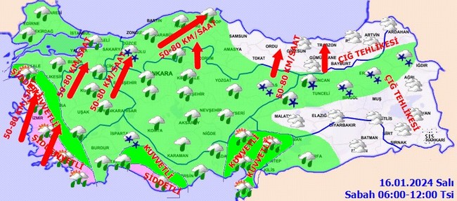 Meteoroloji saat verdi: 25 kent için alarm moduna geçildi! İşte il il 16 Ocak hava durumu… - Resim : 3