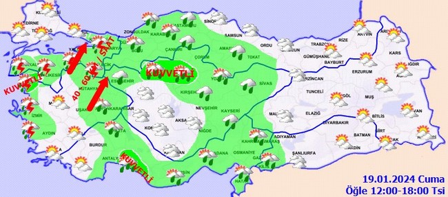 Meteoroloji’den 11 il için kodlu uyarı geldi! İşte il il 19 Ocak hava durumu… - Resim : 4