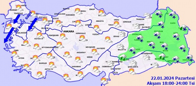 Meteoroloji’den kuvvetli yağış ve kar uyarısı! İşte il il 22 Ocak hava durumu… - Resim : 5