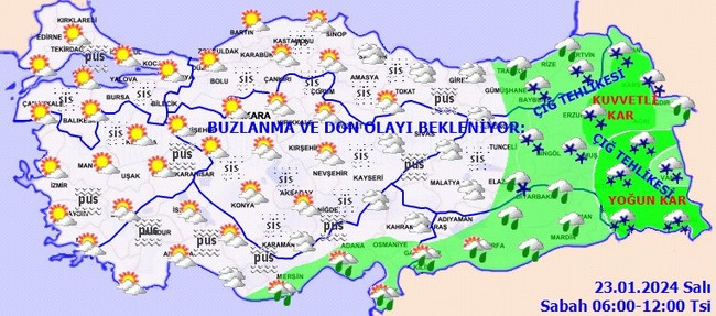 Meteoroloji’den kuvvetli kar yağışı uyarısı! İşte il il 23 Ocak hava durumu… - Resim : 2