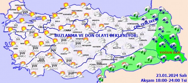 Meteoroloji’den kuvvetli kar yağışı uyarısı! İşte il il 23 Ocak hava durumu… - Resim : 4