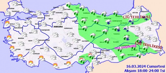 Meteoroloji’den o iller için sağanak ve kar alarmı! İşte il il 16 Mart hava durumu… - Resim : 4