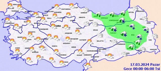 Meteoroloji’den o iller için sağanak ve kar alarmı! İşte il il 16 Mart hava durumu… - Resim : 5