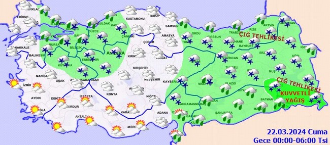 17 il için sarı kodlu uyarı: Sağanak ve kar bekleniyor! İşte il il 21 Mart hava durumu… - Resim : 6