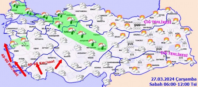 Gök gürültülü sağanak ve kuvvetli rüzgar uyarısı! İşte il il 27 Mart hava durumu… - Resim : 2