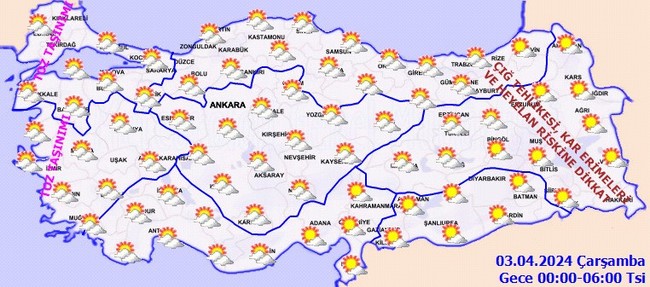 Meteoroloji’den toz taşınımı ve çığ uyarısı! İşte il il 2 Nisan hava durumu… - Resim : 5