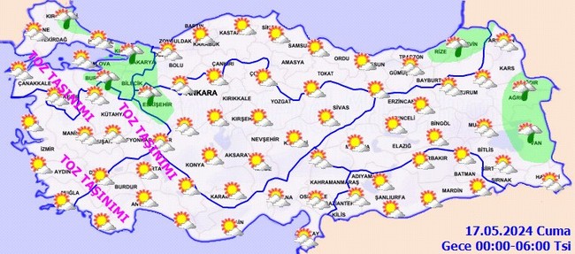 Gök gürültülü sağanak ve kar yağışı uyarısı! İşte il il 16 Mayıs Perşembe hava durumu… - Resim : 6