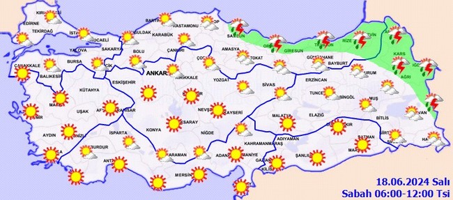 Bayramın 3. günü için sağanak ve sıcaklık uyarısı! İşte il il 18 Haziran Salı hava durumu… - Resim : 2