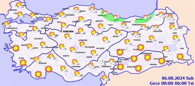 Birçok kent için gök gürültülü sağanak ve rüzgar uyarısı! İşte il il 5 Ağustos Pazartesi hava durumu - Resim : 5