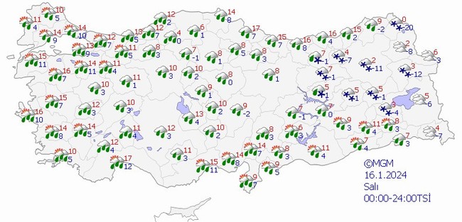 Meteoroloji saat verdi: 25 kent için alarm moduna geçildi! İşte il il 16 Ocak hava durumu… - Resim : 2