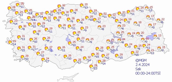 Meteoroloji’den toz taşınımı ve çığ uyarısı! İşte il il 2 Nisan hava durumu… - Resim : 1