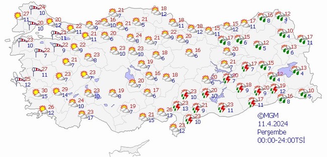 Bayramın 2. günü için kuvvetli rüzgar ve sağanak uyarısı! İşte il il 11 Nisan hava durumu… - Resim : 1