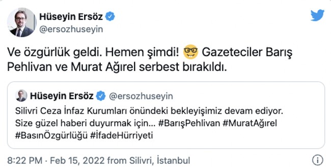 Gazeteciler, Barış Pehlivan, Murat Ağırel ve Hülya Kılınç serbest bırakıldı - Resim : 1