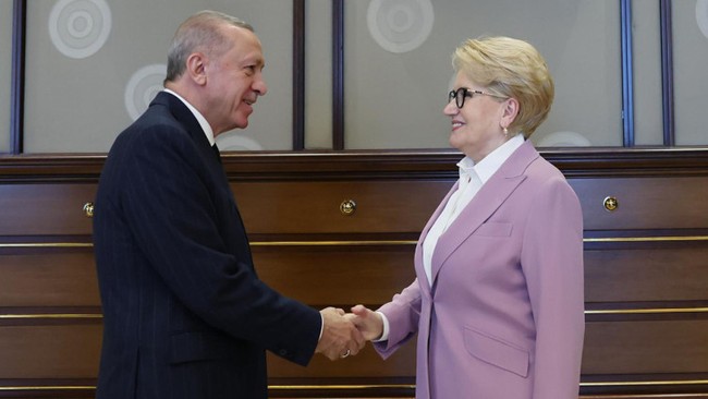 Cumhurbaşkanı Erdoğan ile Akşener'in görüşmesi başladı - Resim : 1