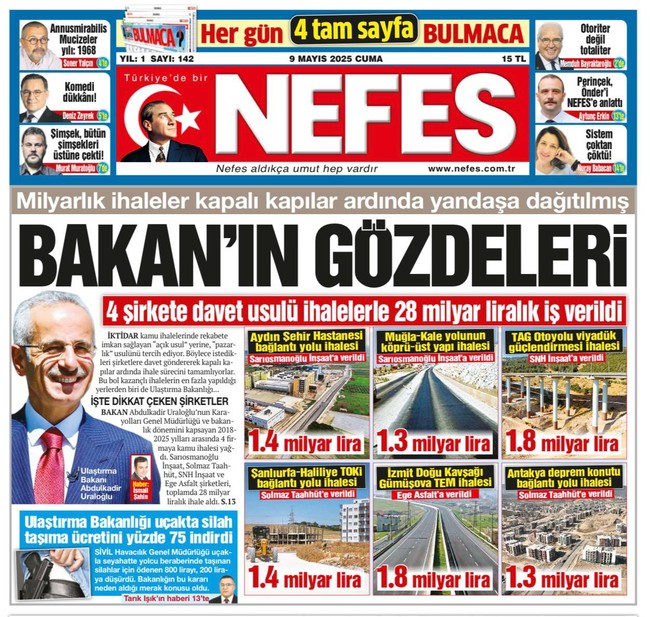 4 şirkete davetle adeta kamu ihalesi yağdı! Nefes gazetesi ortaya çıkardı: 28 milyar lira… - Resim : 1