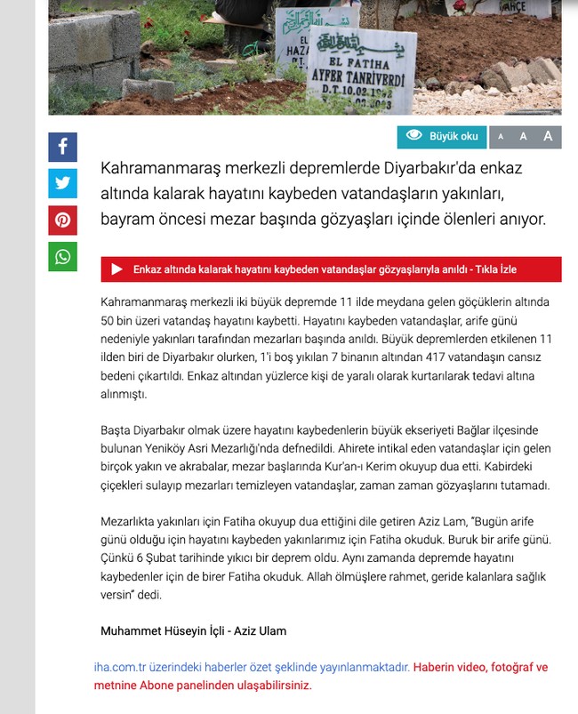 İHA’nın servis ettiği haberde büyük skandal! Muhabir depremzede gibi konuştu… - Resim : 1