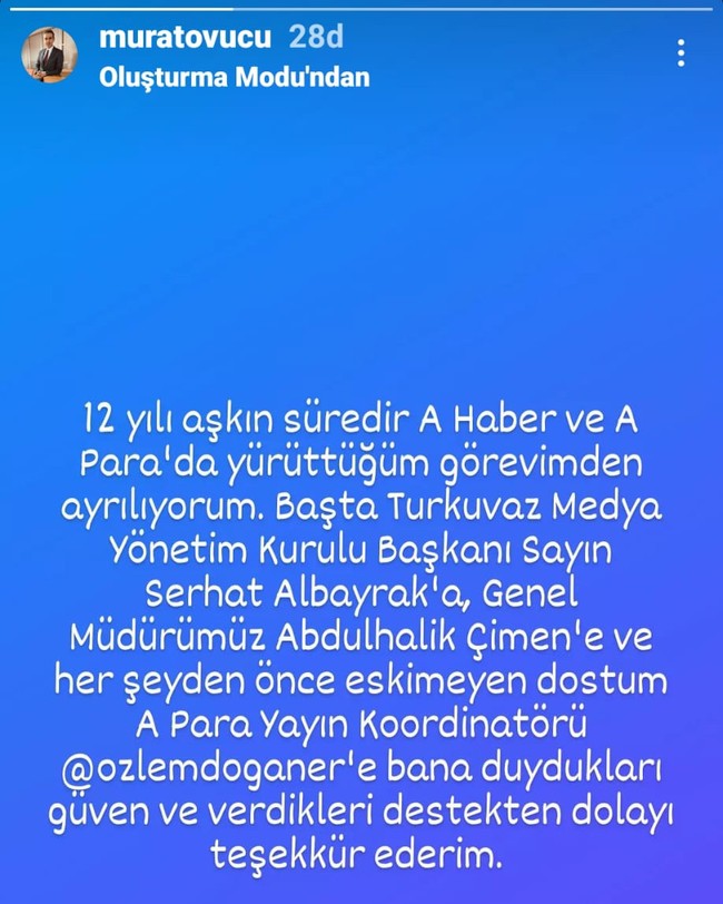 Turkuvaz Medya’da üst düzey ayrılık! ‘12 yılı aşkın süredir…’ - Resim : 1
