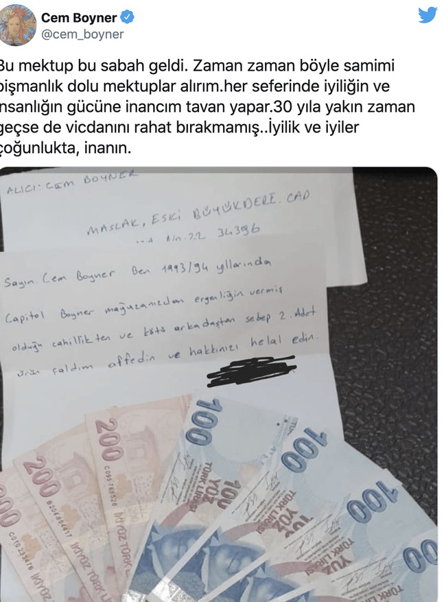 Cem Boyner'den 27 yıl sonra af diledi! Pişmanlık mektubundan para çıktı! - Resim : 1