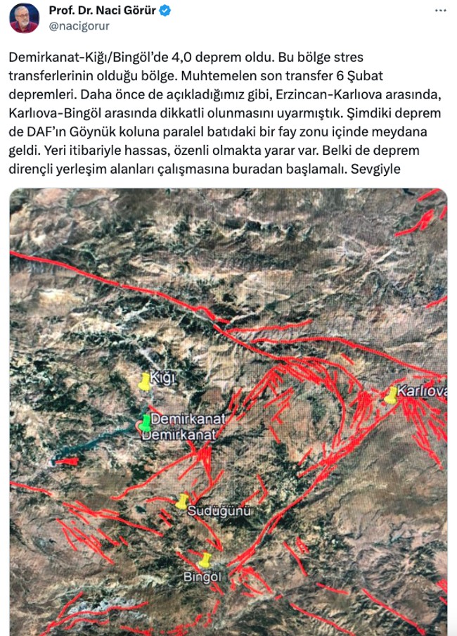 Naci Görür'den Bingöl depremi açıklaması! ‘Yeri itibariyle hassas…’ - Resim : 1